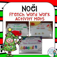 Noël:   French Christmas Themed Word Work Activity Mats