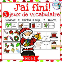 Noël:  3 French Christmas Themed Vocabulary Games