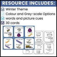 L'hiver - French Winter Vocabulary Game - J'ai. . .Qui a. . .?