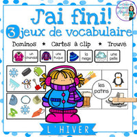 L'hiver - 3 French Winter Vocabulary Games and Centres