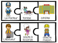 Ma communauté:  Community Themed Sentence Builder Cards in French