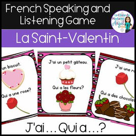 La Saint-Valentin - French Valentine's Day Vocabulary Game - J'ai...Qui a...?