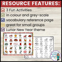 Nouvel An Lunaire | 3 French Lunar New Year Vocabulary Games