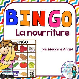 La nourriture:  French Food Themed Bingo Game