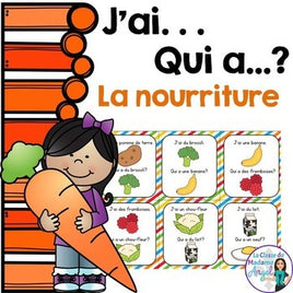 La nourriture: French Food Themed Vocabulary Game - J'ai...Qui a...?