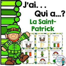 La Saint-Patrick: French Saint Patrick's Day Vocabulary Game - J'ai...Qui a...?