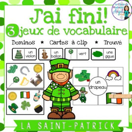 La Saint-Patrick:  3 French Saint Patrick's Day Vocabulary Games