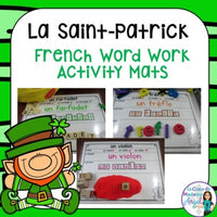 Napperons de la Saint-Patrick: French Saint Patrick's Day Word Work Mats