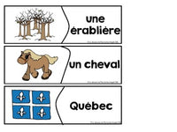 Le temps des sucres Themed Vocabulary Activities in French