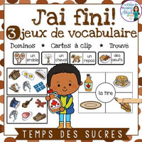 Temps des sucres: 3 French Maple Sugar Shack Themed Vocabulary Games