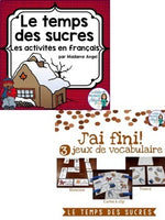 Le temps des sucres Themed Vocabulary BUNDLE in French