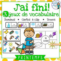 Le printemps - 3 French Spring Vocabulary Games and Centres