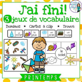 Le printemps - 3 French Spring Vocabulary Games and Centres