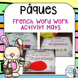 Pâques - French Easter Vocabulary Activity Mats - Word Work Centre