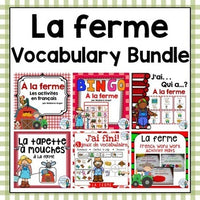 La ferme:  Farm Themed Vocabulary BUNDLE in French