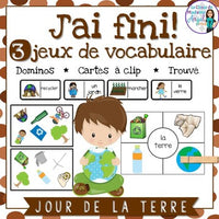 Jour de la Terre:  3 Earth Day Themed Vocabulary Games in French