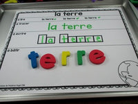 Jour de la Terre:  Earth Day Themed Word Work Activity Mats in French