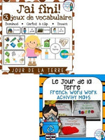 Jour de la Terre:  Earth Day Themed Vocabulary BUNDLE in French