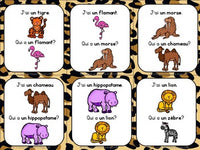 Zoo Themed Vocabulary Game in French - J'ai...Qui a...?