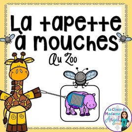 Zoo Themed Vocabulary Game in French - La tapette à mouches