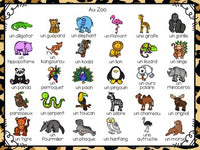 Zoo:  3 Zoo Themed Vocabulary Games in French