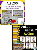 Zoo Themed Vocabulary BUNDLE in French