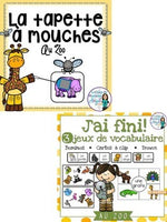 Zoo Themed Vocabulary BUNDLE in French