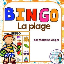 La plage:  French Beach Themed Bingo Game