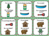 Camping Themed Vocabulary Game in French - J'ai...Qui a...?