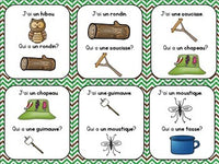 Camping Themed Vocabulary Game in French - J'ai...Qui a...?