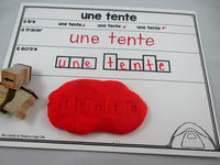 Camping Themed Word Work Activity Mats in French