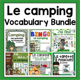 Camping Themed Vocabulary BUNDLE in French