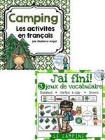 Camping Themed Vocabulary BUNDLE in French