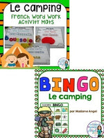 Camping Themed Vocabulary BUNDLE in French