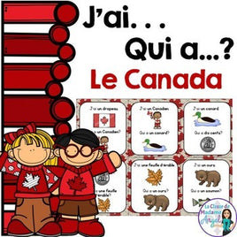 Canada Themed Vocabulary Game in French - J'ai...Qui a...?