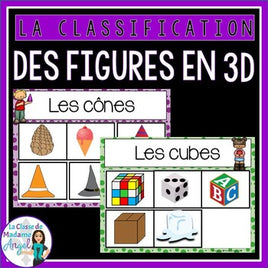 Les figures géométriques - 3D Solid Sorting Center in French