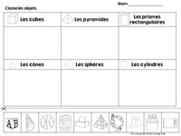 Les figures géométriques - 3D Solid Sorting Center in French