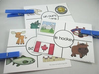 3 Canada Themed Vocabulary Games in French