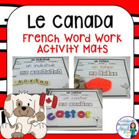 Canada Themed Word Work Activity Mats in French