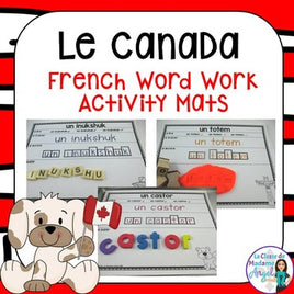 Canada Themed Word Work Activity Mats in French