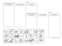 La classification des animaux - Animal Sorting Center in French