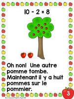 Soustraction:  Subtraction Themed Emergent Reader in French