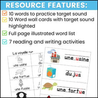 French Phonics Activities Bundle #8:  Mon cahier des sons