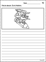 Cartoon Writing Prompts in French BUNDLE