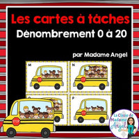 Les cartes à tâches:  French Task Cards - Counting 1 to 20