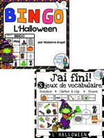 French Halloween Themed Vocabulary BUNDLE