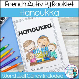 Hanoukka:  French Hanukkah Themed Activity Booklet and Word Wall Cards