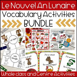 Nouvel An Lunaire | French Lunar New Year Vocabulary Activities BUNDLE