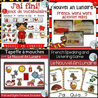 Nouvel An Lunaire | French Lunar New Year Vocabulary Activities BUNDLE