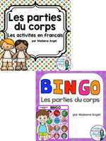 Parties du corps:  Parts of the Body Themed Vocabulary BUNDLE in French